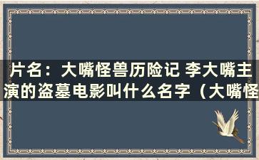 片名：大嘴怪兽历险记 李大嘴主演的盗墓电影叫什么名字（大嘴怪兽历险记 李大嘴主演的盗墓电影叫什么名字）